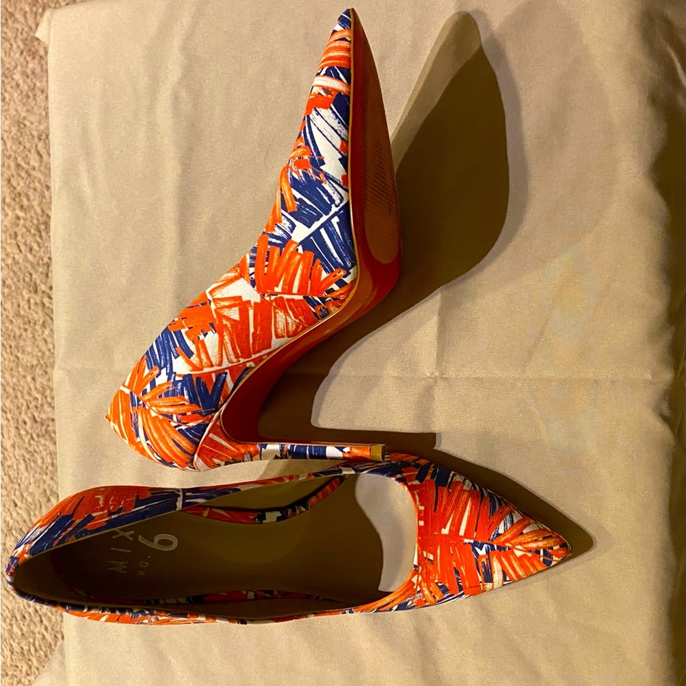 2 1/2 inch cloth material print splattered
